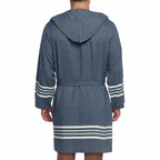 Organic Turkish Cotton Short Bathrobe with Hood – Lightweight Robe