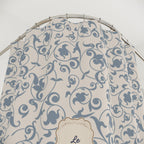 French 'Le Bain' Elegant Floral Shower Curtain | Neutral Beige Vintage Bath
