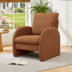 Modern Sherpa Upholstered Accent Chair, Comfortable Living Room Armchair, Lounge Chair For Bedroom, And Office