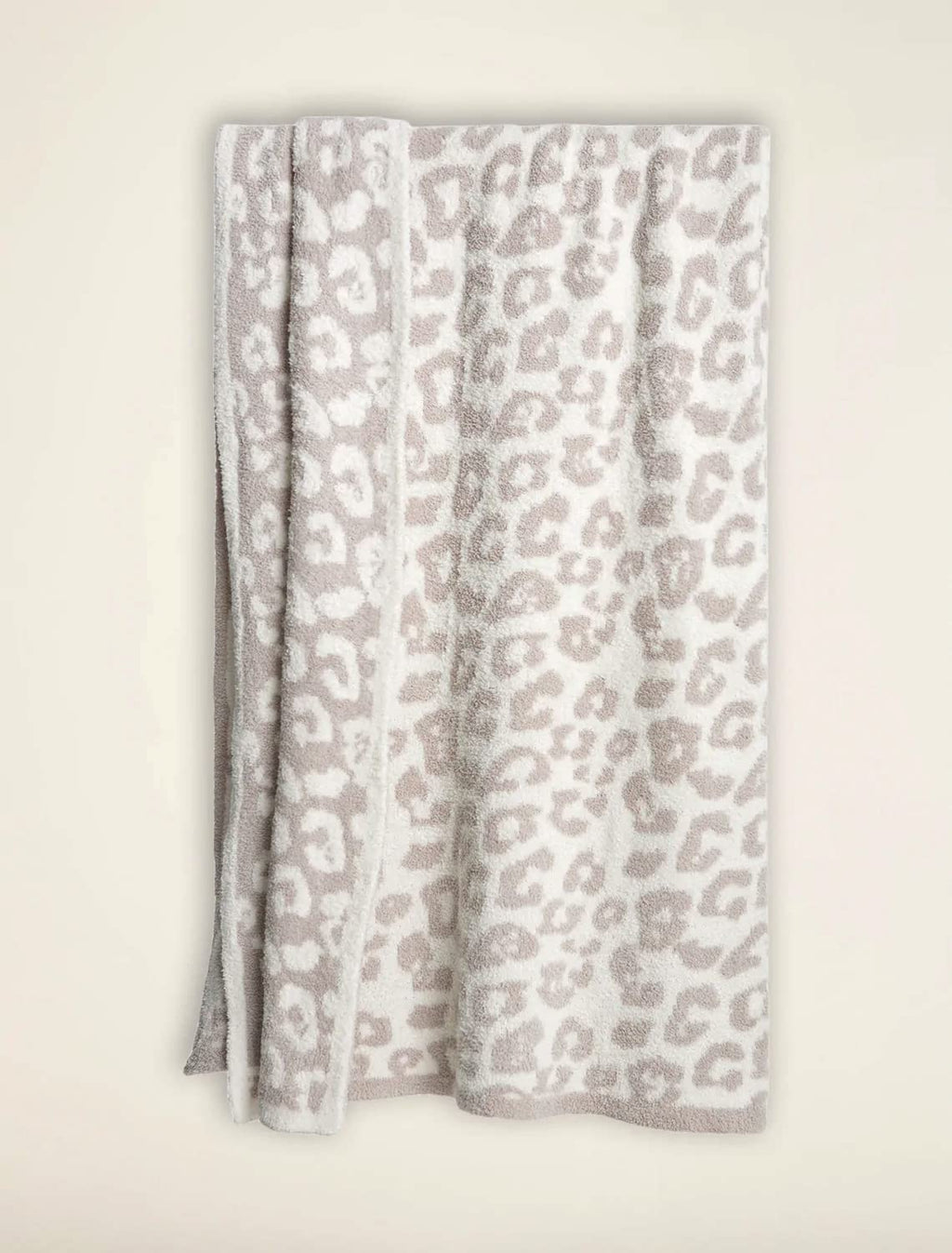 Fennco Styles Leopard Print Ultra-Soft Throw Blanket 50" W x 60" L - Beige Wild Cozy Blanket for Indoor Outdoor Use, Couch, Bedroom, Living Room, Office Décor