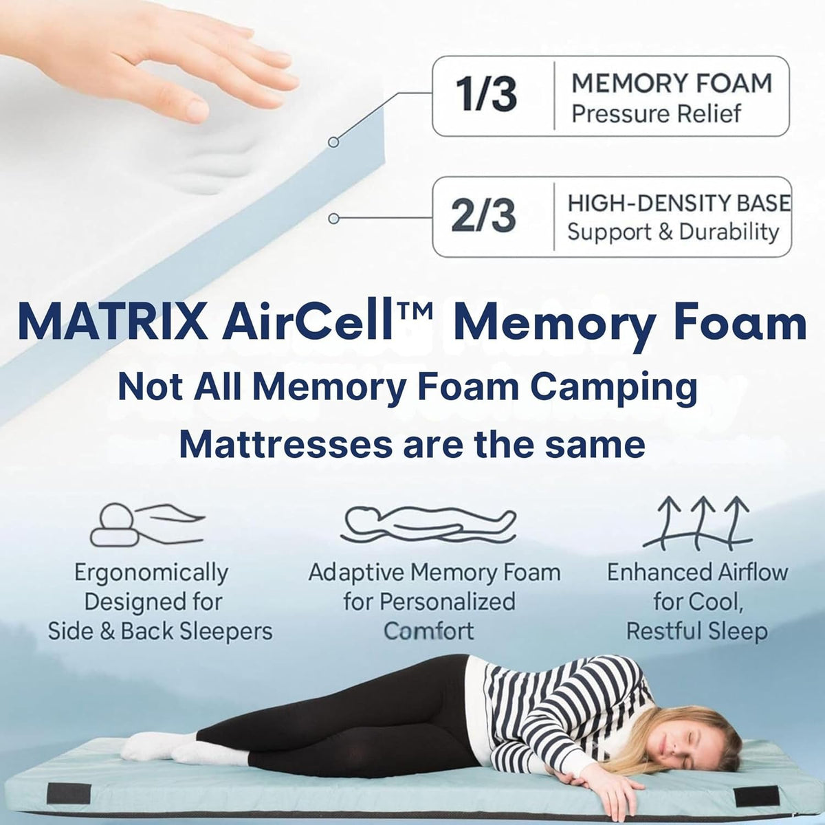 Matrix Air-Cell Memory Foam Camping Mattress
