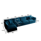 Modular Sectional Sofa for Living Room, U Shaped 5 Seater with Ottoman