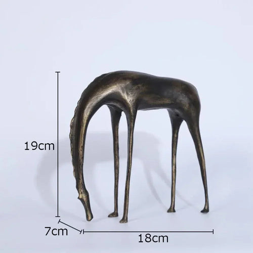 Abstract Horse Statue Cast Iron Rustic Decor for Your Living Room