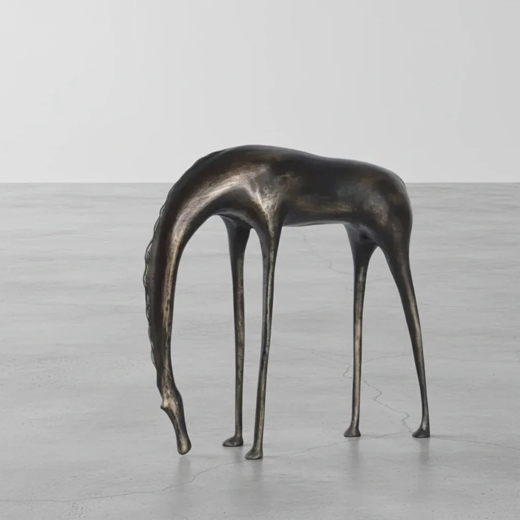 Abstract Horse Statue Cast Iron Rustic Decor for Your Living Room
