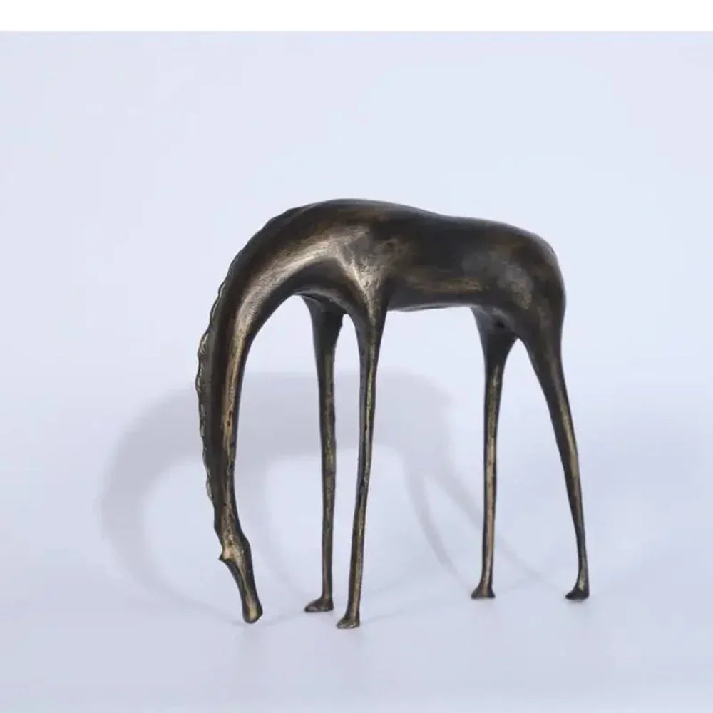 Abstract Horse Statue Cast Iron Rustic Decor for Your Living Room