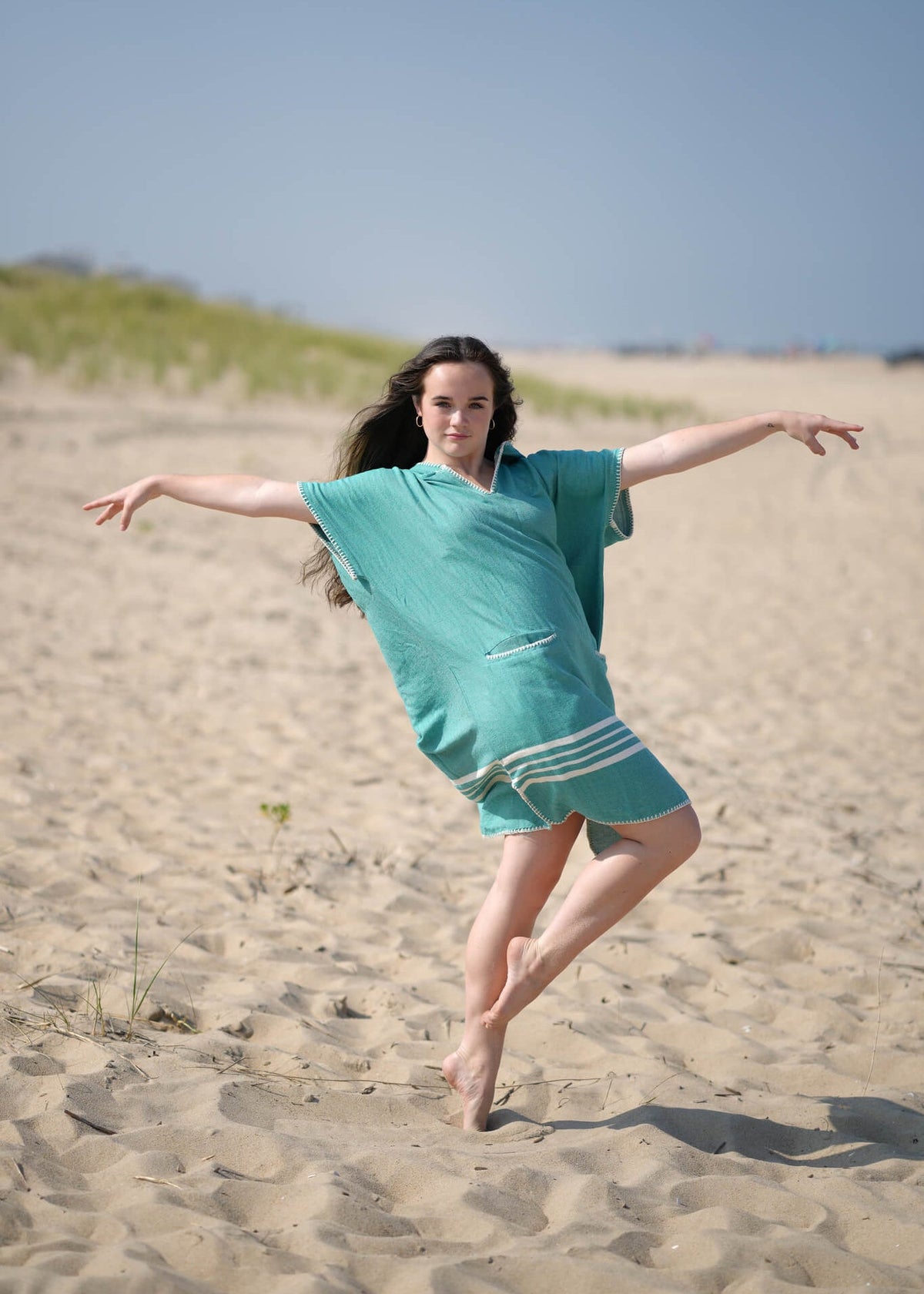 Beach Cover Up, Poncho with Hood
