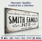 Family Patio Sign