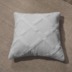 Tache Cotton Light Grey Silver Soothing Pastel Cushion Covers / Euro Sham (JHW-862)