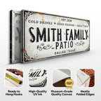 Family Patio Sign