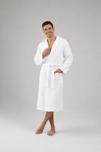 Organic Turkish Cotton Waffle Bathrobe – Lightweight Spa Robe for Men & Women