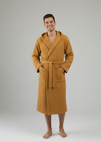 Organic Turkish Cotton Waffle Bathrobe – Lightweight Spa Robe for Men & Women