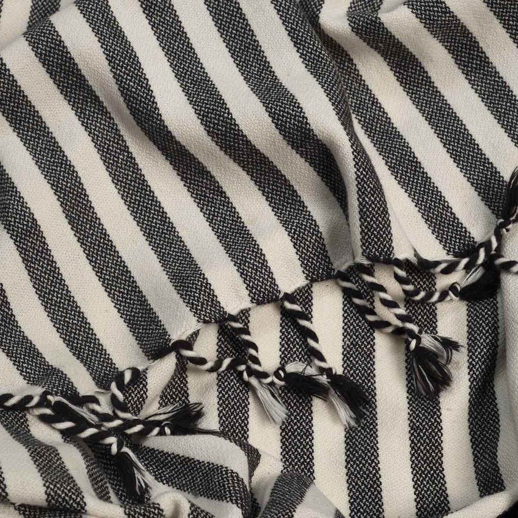 Vertical Striped Turkish Towel With Fringe