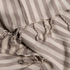 Vertical Striped Turkish Towel With Fringe