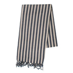 Vertical Striped Turkish Towel With Fringe
