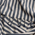 Vertical Striped Turkish Towel With Fringe
