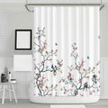 72-in. White Blue Pink Floral Tree Bird Butterfly Japanese Style