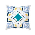 Ethnic Floral Patterns Sofa Cushion Cases Nordic Geometric Simple Blue Modern Decorative Throw Pillow Case Cushion Case For Room Bedroom Pillows Case Bohemian Decor Home Pillows 45x45CM