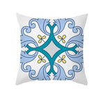 Ethnic Floral Patterns Sofa Cushion Cases Nordic Geometric Simple Blue Modern Decorative Throw Pillow Case Cushion Case For Room Bedroom Pillows Case Bohemian Decor Home Pillows 45x45CM