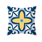Ethnic Floral Patterns Sofa Cushion Cases Nordic Geometric Simple Blue Modern Decorative Throw Pillow Case Cushion Case For Room Bedroom Pillows Case Bohemian Decor Home Pillows 45x45CM