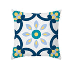 Ethnic Floral Patterns Sofa Cushion Cases Nordic Geometric Simple Blue Modern Decorative Throw Pillow Case Cushion Case For Room Bedroom Pillows Case Bohemian Decor Home Pillows 45x45CM