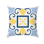 Ethnic Floral Patterns Sofa Cushion Cases Nordic Geometric Simple Blue Modern Decorative Throw Pillow Case Cushion Case For Room Bedroom Pillows Case Bohemian Decor Home Pillows 45x45CM