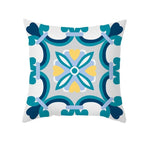 Ethnic Floral Patterns Sofa Cushion Cases Nordic Geometric Simple Blue Modern Decorative Throw Pillow Case Cushion Case For Room Bedroom Pillows Case Bohemian Decor Home Pillows 45x45CM