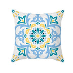 Ethnic Floral Patterns Sofa Cushion Cases Nordic Geometric Simple Blue Modern Decorative Throw Pillow Case Cushion Case For Room Bedroom Pillows Case Bohemian Decor Home Pillows 45x45CM