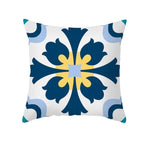 Ethnic Floral Patterns Sofa Cushion Cases Nordic Geometric Simple Blue Modern Decorative Throw Pillow Case Cushion Case For Room Bedroom Pillows Case Bohemian Decor Home Pillows 45x45CM