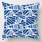 Modern Simple Blue Geometric Pillow Cover Home Sofa Decorative Blue Sea Texture Cotton Linen Cushion Home Decorative Pillow Case 45x45cm